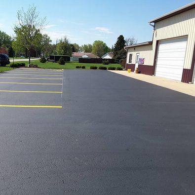 Asphalt overlay on a parking lot in West Suburbs of Chicago. 