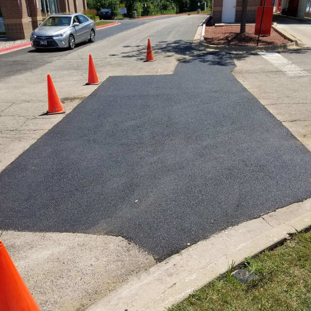 large pothole repair