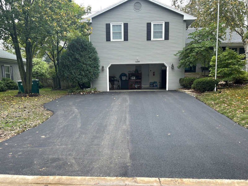 house with new driveway